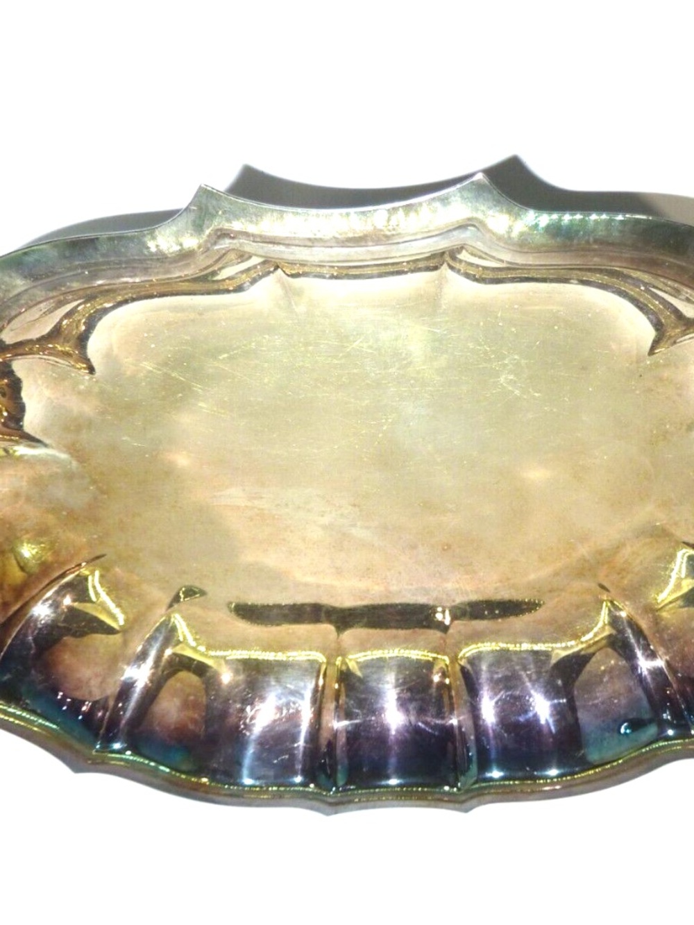 Vintage Chippendale Silver International Co. 6384 Serving Tray Dish Plate 11"